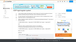 OOP login/register system - Stack Overflow