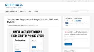 Simple User Registration & Login Script in PHP and MySQLi | All ...