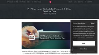 PHP Encryption Methods for Passwords & Other Sensitive Data