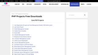 PHP Projects Free Download | Free PHP Projects With Source Code ...