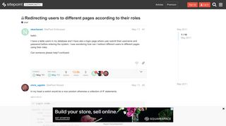 Redirecting users to different pages according to their roles - PHP ...