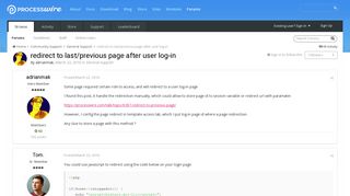 redirect to last/previous page after user log-in - General Support ...