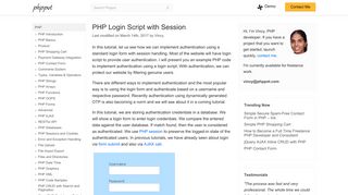 PHP Login Script with Session - Phppot