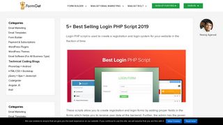 5+ Best Selling Login PHP Script 2019 | FormGet