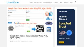 Google Two Factor Authentication Using PHP, Ajax, MySQL - Lisenme