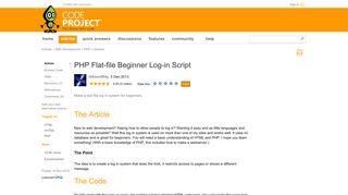PHP Flat-file Beginner Log-in Script - CodeProject