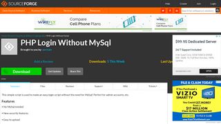 PHP Login Without MySql download | SourceForge.net