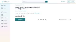 How to Create a Secure Login Script in PHP and MySQL - WikiHow ...
