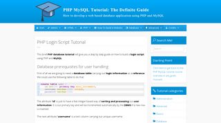 PHP Login Script Tutorial | PHP MySQL Tutorial: The Definite Guide