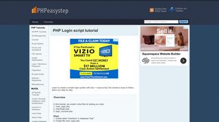PHP Login script tutorial - PHPeasystep