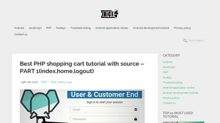 Best PHP shopping cart tutorial with source - PART 1(index,home ...