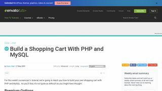 Build a Shopping Cart With PHP and MySQL - Code Tuts - Envato Tuts+
