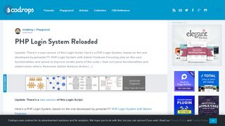 PHP Login System Reloaded | Codrops