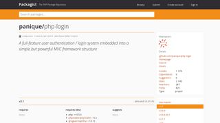 panique/php-login - Packagist