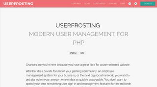 UserFrosting | Modern user management framework for PHP