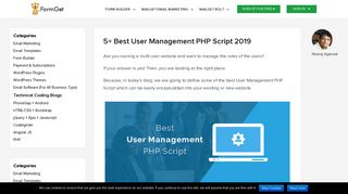 5+ Best User Management PHP Script 2019 | FormGet