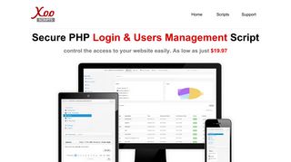 Secure PHP Login & Users Management Script - XOO SCRIPTS