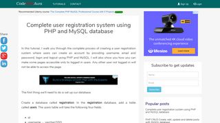 Complete user registration system using PHP and MySQL database ...