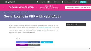 Social Logins in PHP with HybridAuth — SitePoint