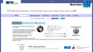 PHP SMS Authentication: Authenticate users once using codes sent ...