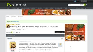 Creating A Simple Yet Secured Login/registration With Php5 - PHP ...