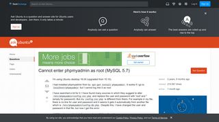 Cannot enter phpmyadmin as root (MySQL 5.7) - Ask Ubuntu