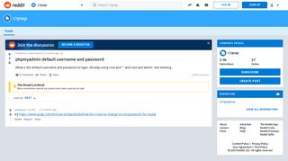 phpmyadmin default username and password : qnap - Reddit