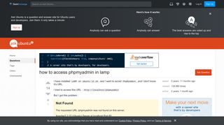 how to access phpmyadmin in lamp - Ask Ubuntu