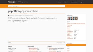 phpoffice/phpspreadsheet - Packagist