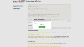 SFTP Examples and Notes | phpseclib
