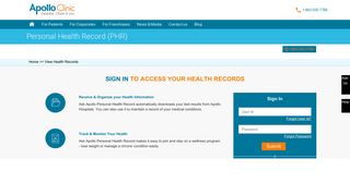 Personal Health Record (PHR) - Apollo Clinics