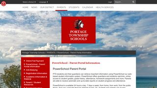 PowerSchool - Parent Portal Information - Portage Township Schools