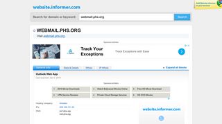 webmail.phs.org at WI. Outlook Web App - Website Informer