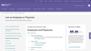 Employee and Physician Login | Northwestern Medicine