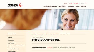 Physician Portal - Memorial Medical Center