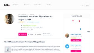 Memorial Hermann Physicians At Sugar Creek - Book Online - Primary ...