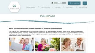 Patient Portal - Carson Tahoe Health