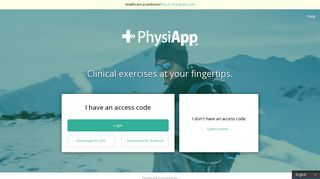 PhysiApp® - Clinical exercises at your fingertips.