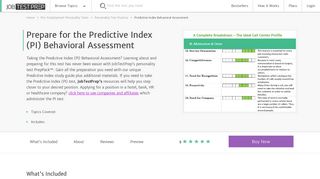 Predictive Index (PI) Behavioral Assessment Prep - JobTestPrep