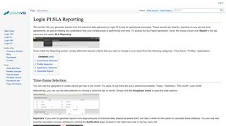 Login PI SLA Reporting - Login VSI Documentation
