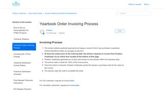 Yearbook Order Invoicing Process – Picaboo Yearbooks