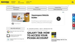 Galaxy Tab: How to Access Your Picasa Account - dummies