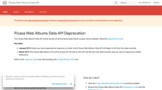 Picasa Web Albums Data API | Google Developers