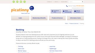Banking - Picatinny Federal Credit Union