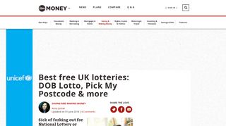 Best free UK lotteries: DOB Lotto, Pick My Postcode & more - Lovemoney