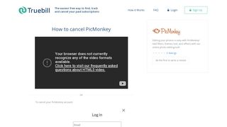 Cancel PicMonkey - Truebill