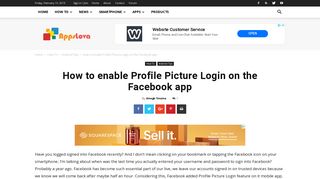 How to enable Profile Picture Login on the Facebook app