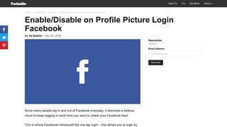 Enable/Disable on Profile Picture Login Facebook - Techzillo