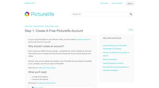 Step 1: Create a free Picturelife account – Help Center