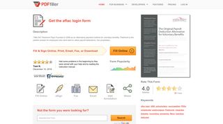 Aflac Login - Fill Online, Printable, Fillable, Blank | PDFfiller